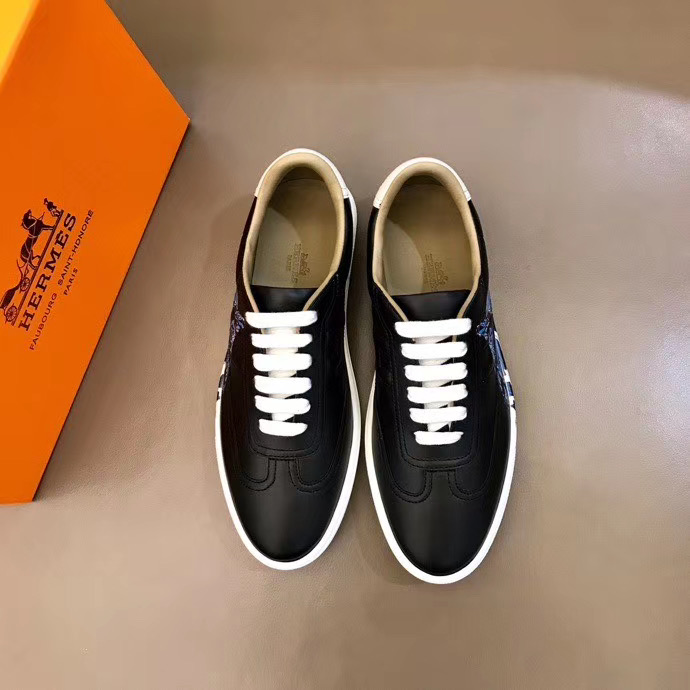Hermes quicker sneaker in black and indigo – Shop
